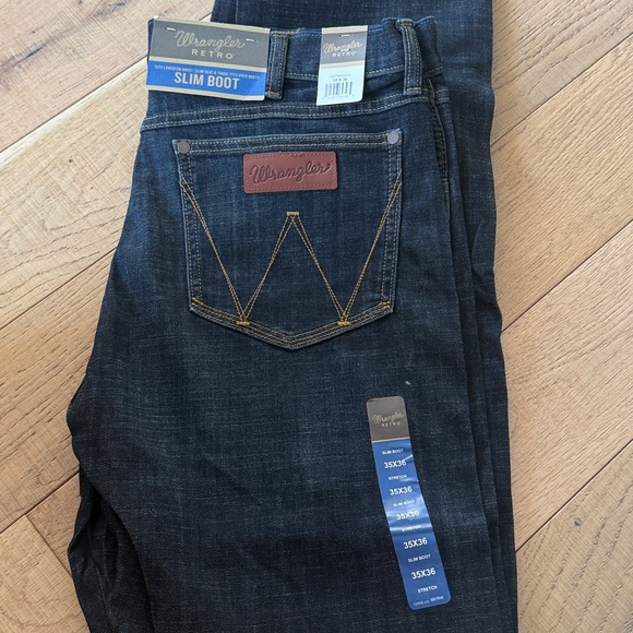 Wrangler Retro Slim Boot Blue Jeans Mens 32x32 - Picture 7 of 7